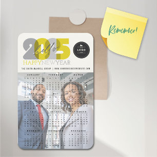 Imán de fotos de año nuevo del calendario de la ed