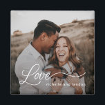 Imán de fotos de color modificable Just Love<br><div class="desc">¡Los regalos fotográficos hacen los mejores regalos! Fácilmente personalizado con su texto y/o foto(s) para un aspecto personalizado. Diseñado por Berry Berry Sweet,  Modern Stationery y personalizadas Gifts. Visite nuestro sitio web en www.berryberrysweet.com para ver nuestras líneas de productos completas.</div>