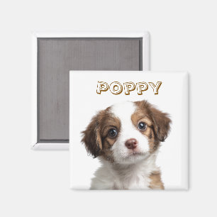Imán de fotos de perros personalizado - Nombre per