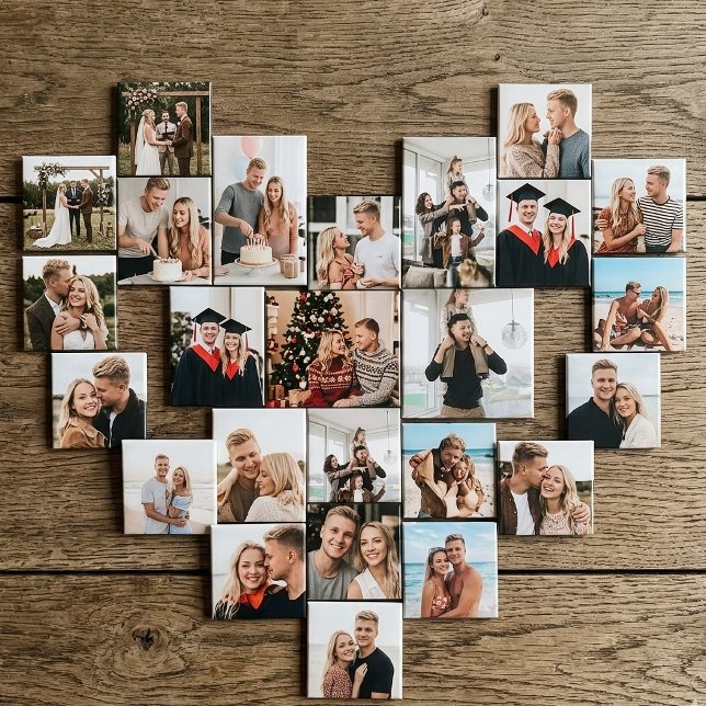 Imán de Fotos Personalizadas para Bodas, Recuerdos (personalized decoration, square magnet with photo, wedding memories gift, first birthday photo gift)