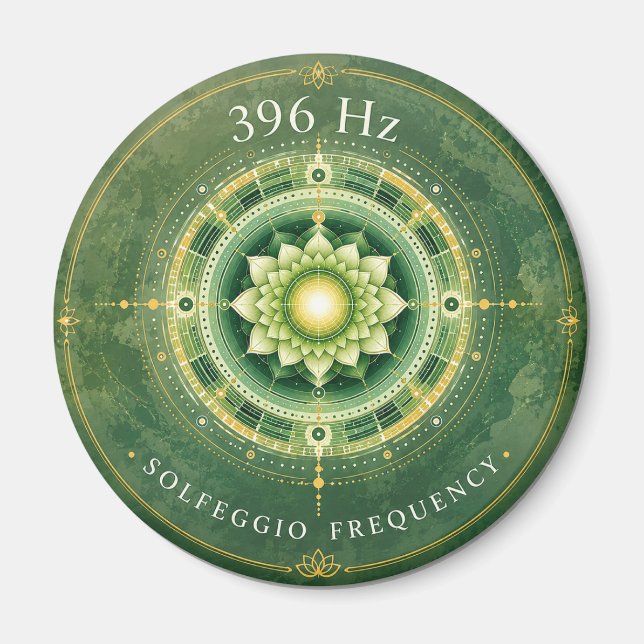Imán de frecuencia Solfeggio de 396 Hz  (Frente)
