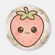 Imán de Fresa Kawaii Adorable