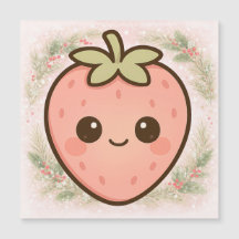 Imán de Fresa Kawaii Adorable