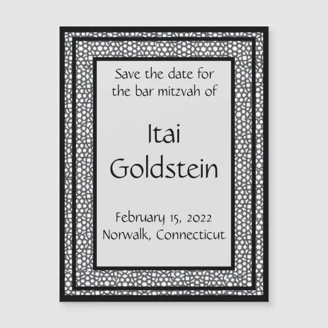 Imán de Fretwork Repeated para Guardar la Fecha (Anverso)