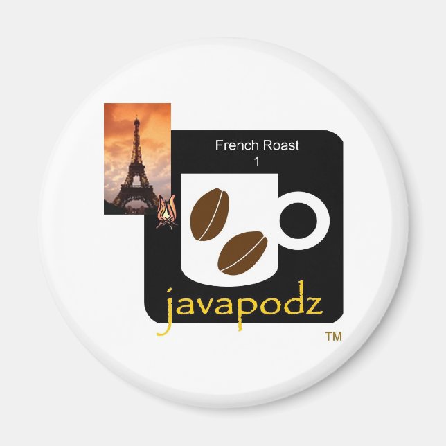 Imán de Frig de JavaPodz - asado francés (Frente)