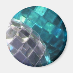 imán de frigorífico con detalles de Blue Baubles