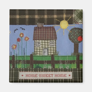 imán de frigorífico de hogar dulce