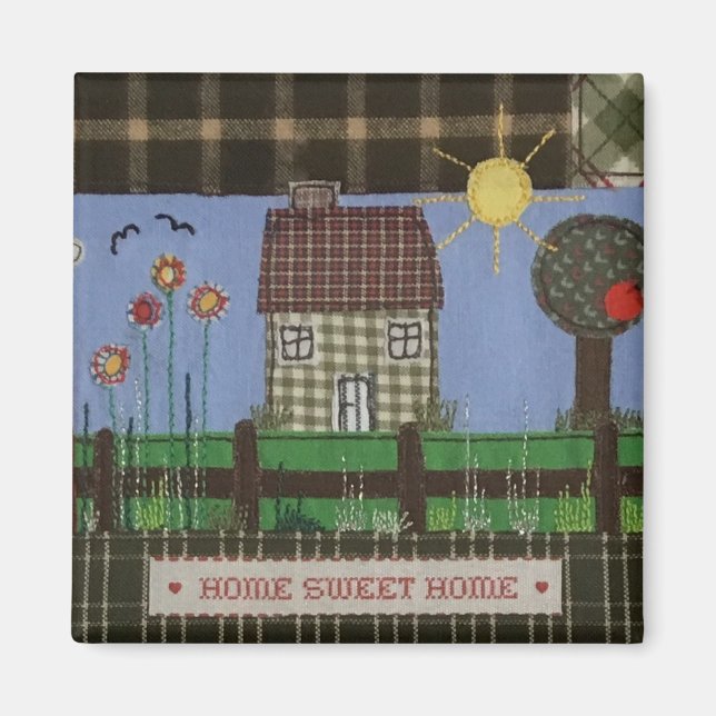 imán de frigorífico de hogar dulce (Frente)