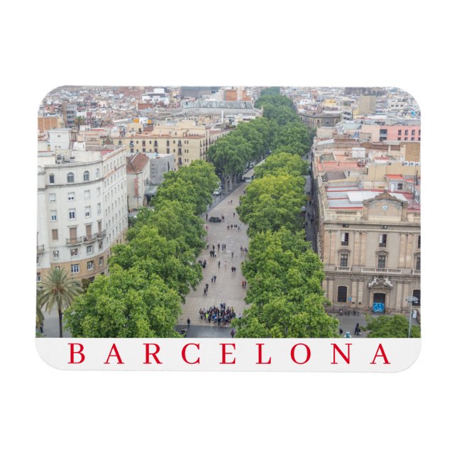 imán de frigorífico La Rambla de Barcelona (Horizontal)