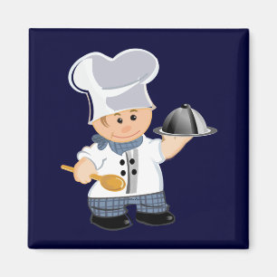 imán de frigorífico lindo con chef