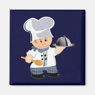 imán de frigorífico lindo con chef