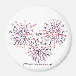 Imán de Fuegos Artificiales Típicos de Estados Uni