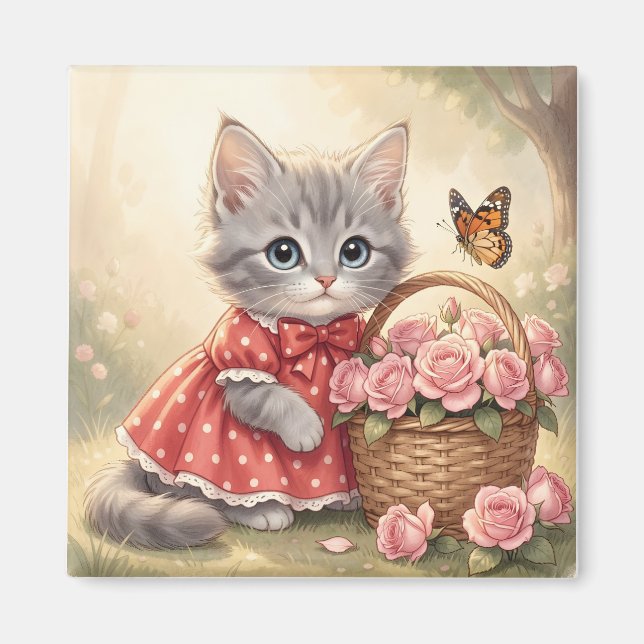 imán de gatito adorable (Frente)