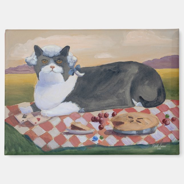 Imán de Gato Divertido de George Washington (Anverso)