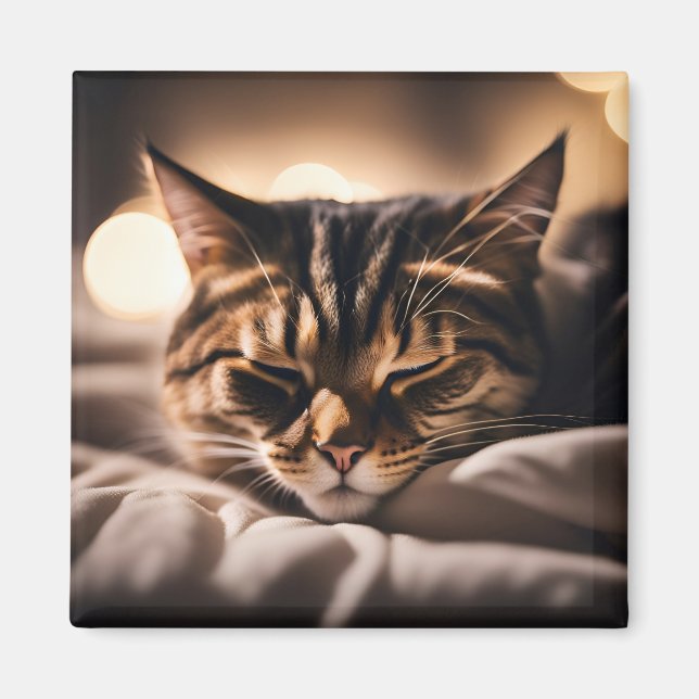 Imán de gato durmiendo (Frente)
