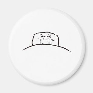Imán de gato en cama, imán de gato lindo