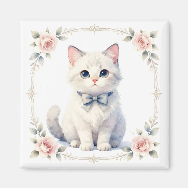 imán de gato gatito lindo (Frente)