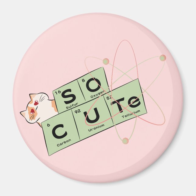 Imán de gato lindo enamorado (Frente)