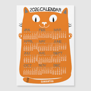 Imán de gato naranja de mediados de siglo del cale