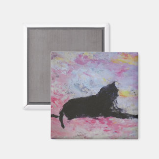 Imán de gato negro