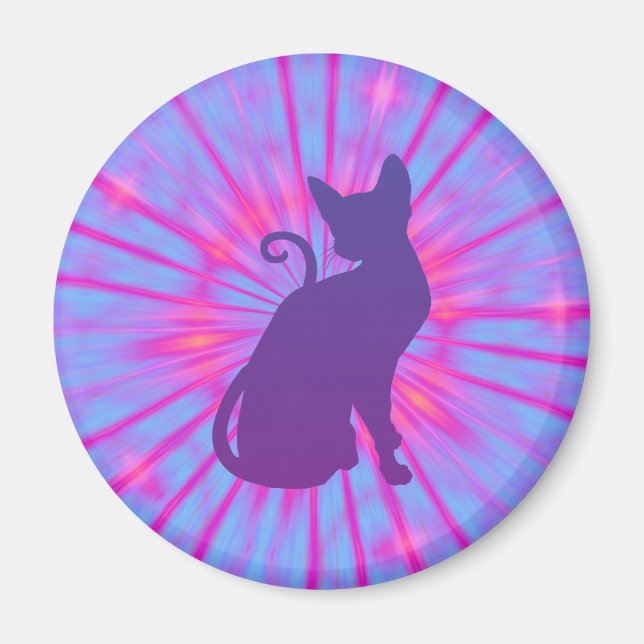 Imán de gato púrpura (Frente)