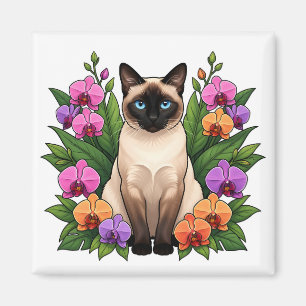 imán de gato siamés botánico