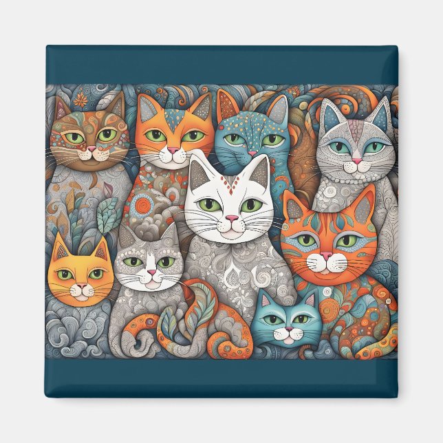 imán de gatos tranquilizantes (Frente)