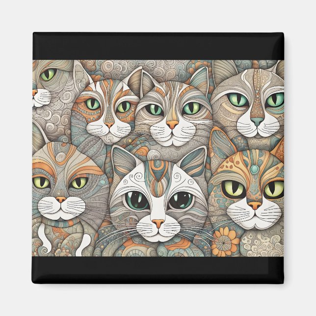 imán de gatos tranquilizantes (Frente)