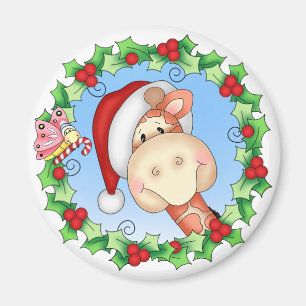 Imán de Gertrudis de la alegría del navidad de