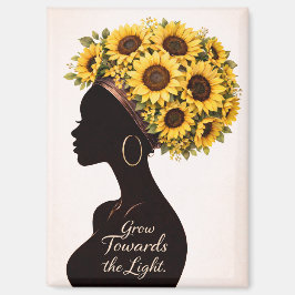Imán de girasol Crece hacia la luz