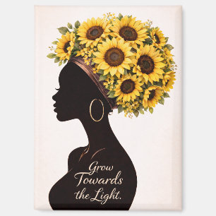 Imán de girasol Crece hacia la luz