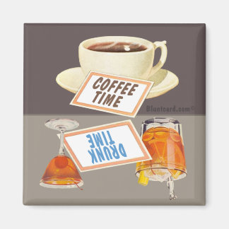 Imán de giro de tiempo del café