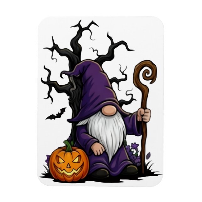 Imán de Gnomo de Halloween (Vertical)