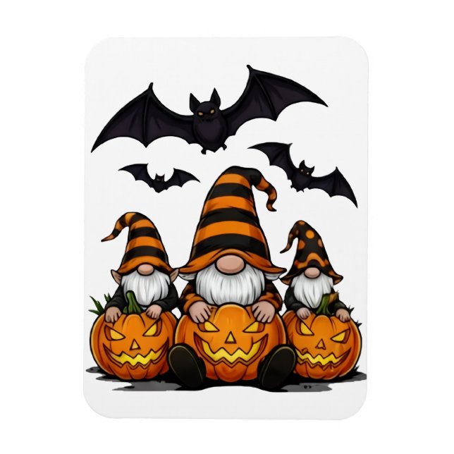 Imán de Gnomo de Halloween (Vertical)