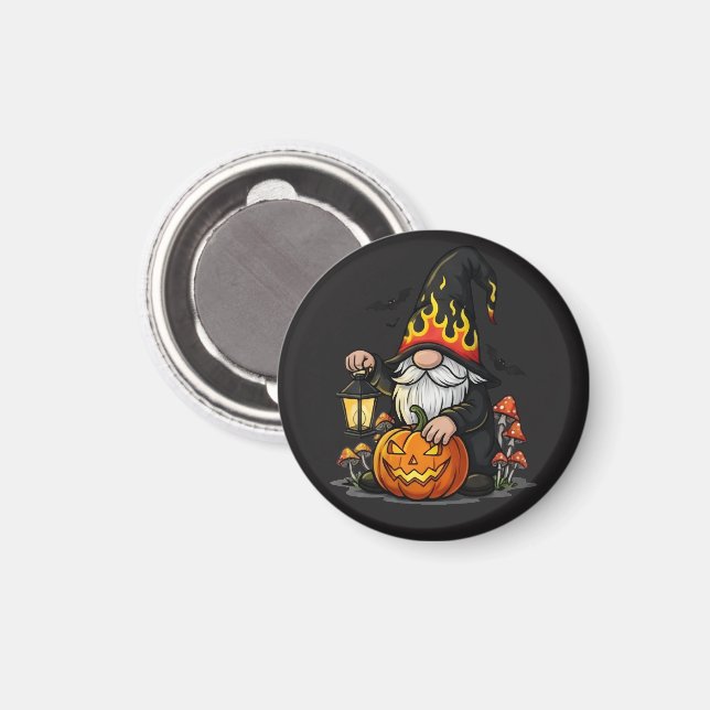 Imán de Gnomo de Halloween (Anverso/Reverso)