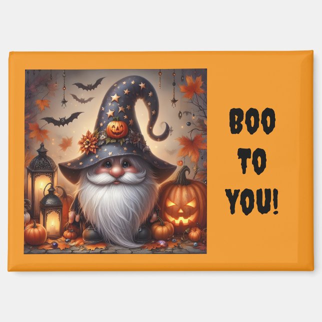 Imán de Gnomo de Halloween (Anverso)