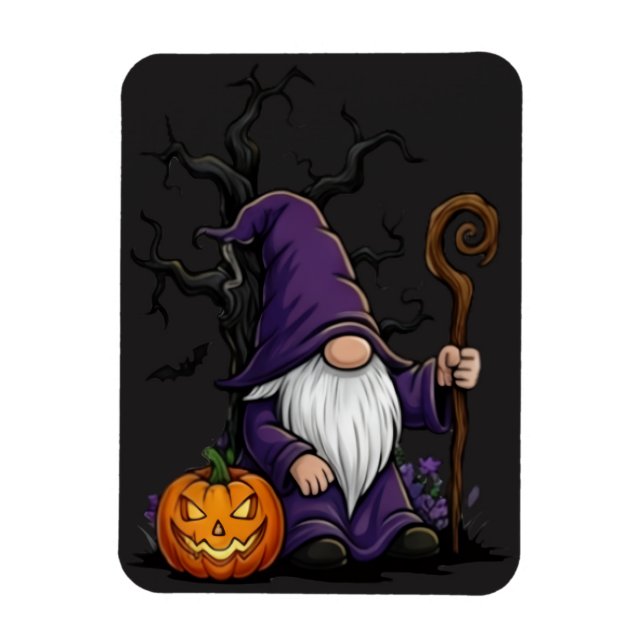 Imán de Gnomo de Halloween (Vertical)