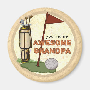 Imán de golf Awesome Grandpa