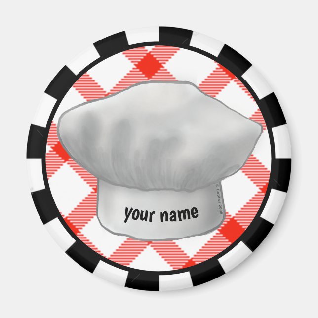 Imán de gorro de chef (Frente)