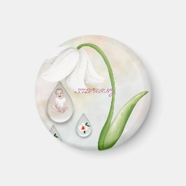 Imán de gotas de hadas blancas