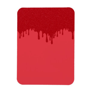 Imán de goteo rojo personalizado – Diseño minimali