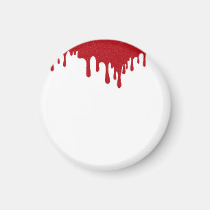 Imán de goteo rojo tomate editable – Estilo minima