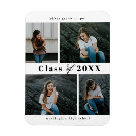 Imán de graduación de COLOR EDITABLE de Collage re