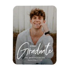 Imán de graduación de COLOR EDITABLE de palabra pi