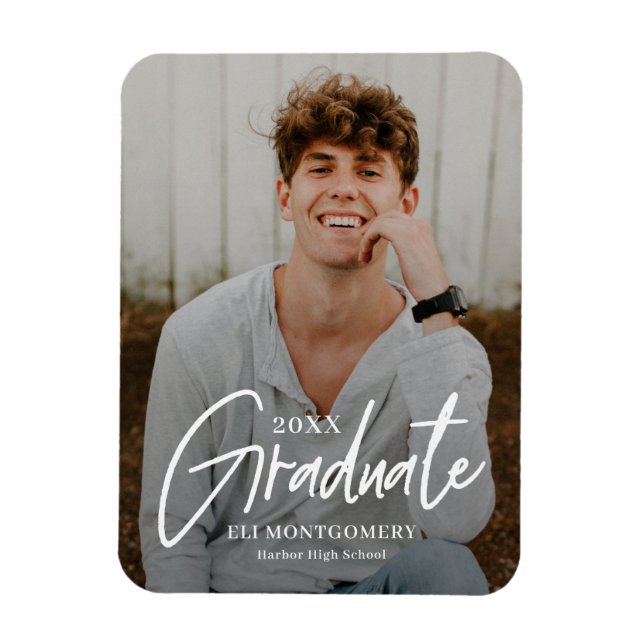 Imán de graduación de COLOR EDITABLE Painted Word (Vertical)