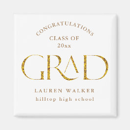 imán de graduación de guión elegante y brillante d