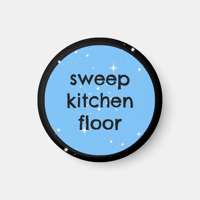 imán de gráfico de tareas - piso de cocina barrido (Frente)