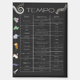 Imán de gráfico de tempo musical