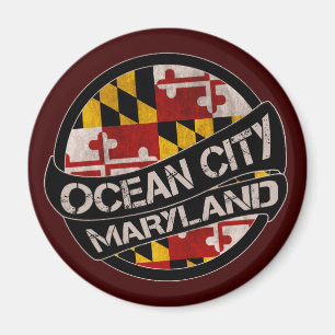 imán de grano de la bandera de Maryland de Ocean C