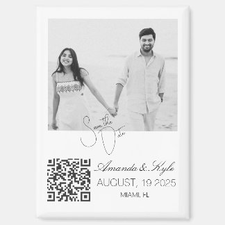 Imán de guardar la fecha de boda editable con foto